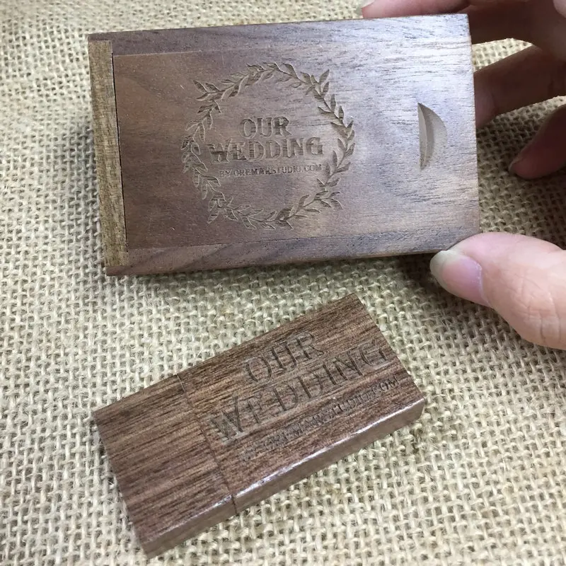 Пользовательский логотип грецкий орех дерево Флешка 4 ГБ 8 16 32 память U Stick USB2.0