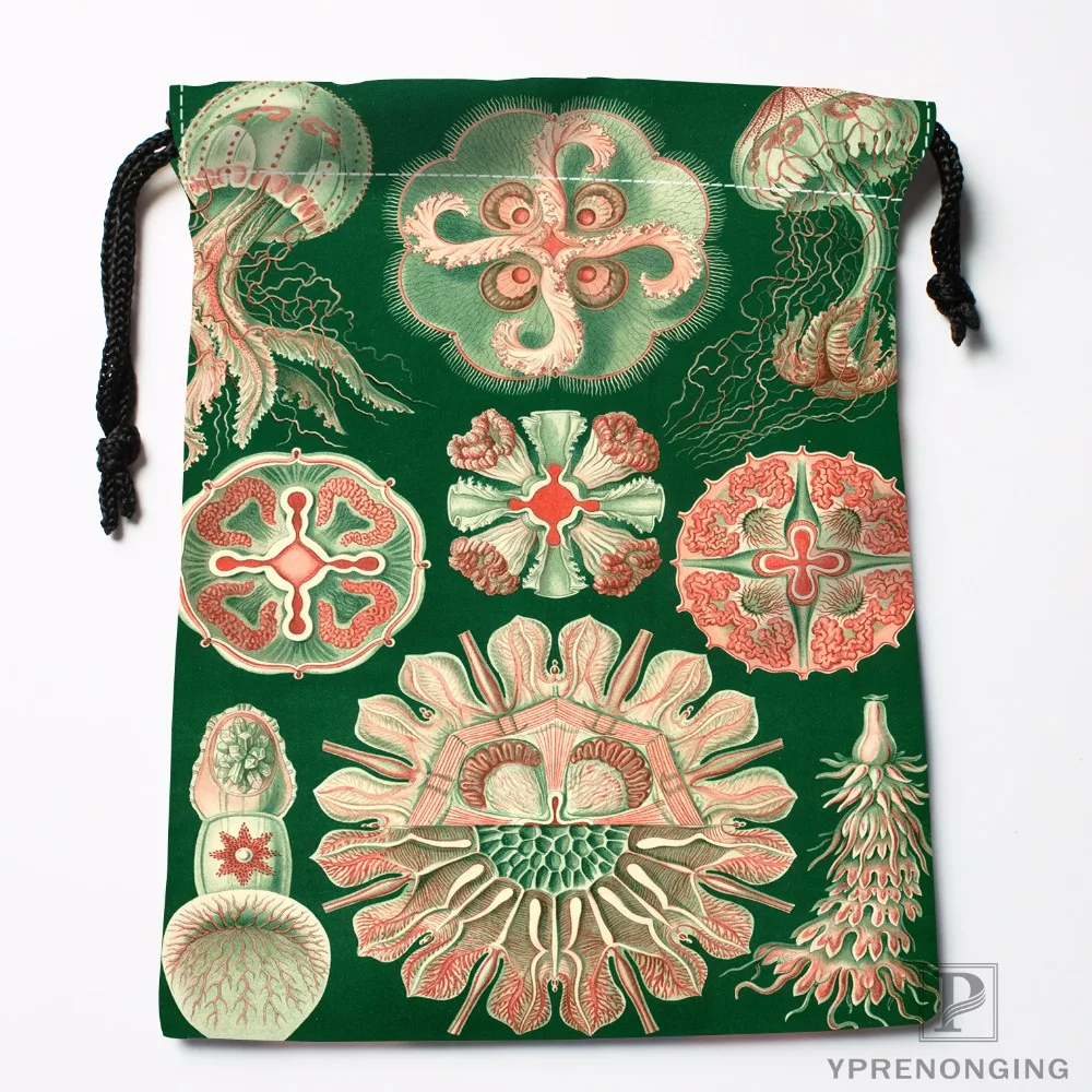 Изготовленные на заказ сумки Haeckel Narcomedusae на шнурке для путешествий, мини-сумка для плавания, походов, игрушек, размер 18x22 см#0412-04-25