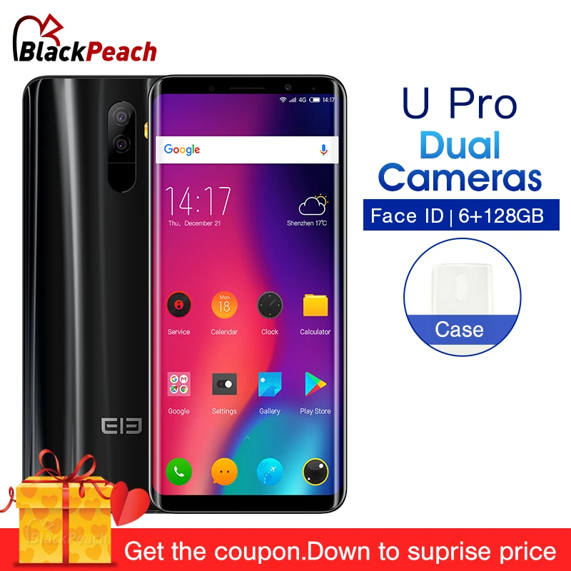 Elephone U Pro мобильного телефона Android 8 0 5 99 'ƌ ГБ + 128 Snapdragon 660 13MP двойной камеры