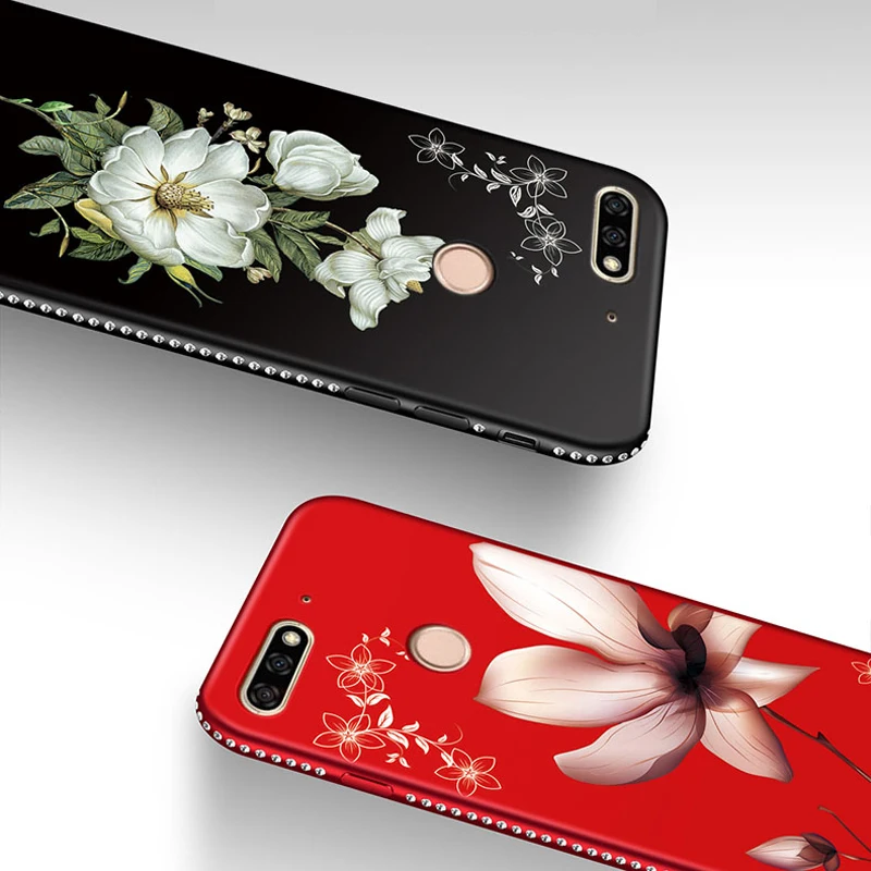 Модный Блестящий чехол с кристаллами для Huawei Honor 7A Pro DUA-L22 AUM-L29 7C AUM-L41 Y6 Y5 2018 Русская
