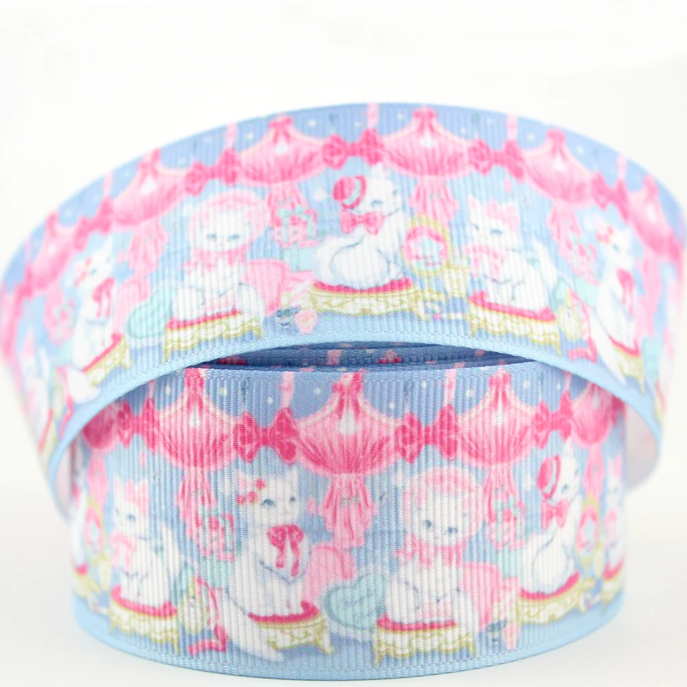 Новое прибытие мультфильм животных Кот напечатанный grosgrain ленты 25 мм 38 мм 10 ярдов DIY Швейные Свадебные декоративные подарочные ленты