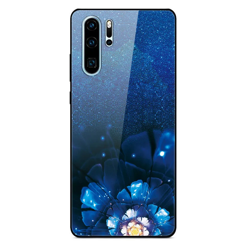 10 Чехол для huawei P30 Pro, Жесткий Чехол из закаленного стекла, силиконовая мягкая рамка, разноцветный чехол для телефона huawei P30Pro P 30 P30, чехол - Цвет: 10