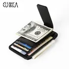CUIKCA Модный женский и мужской кошелек, магнитный зажим для денег, Ультратонкий Тонкий кожаный кошелек, кошелек, чехол для кредитных карт