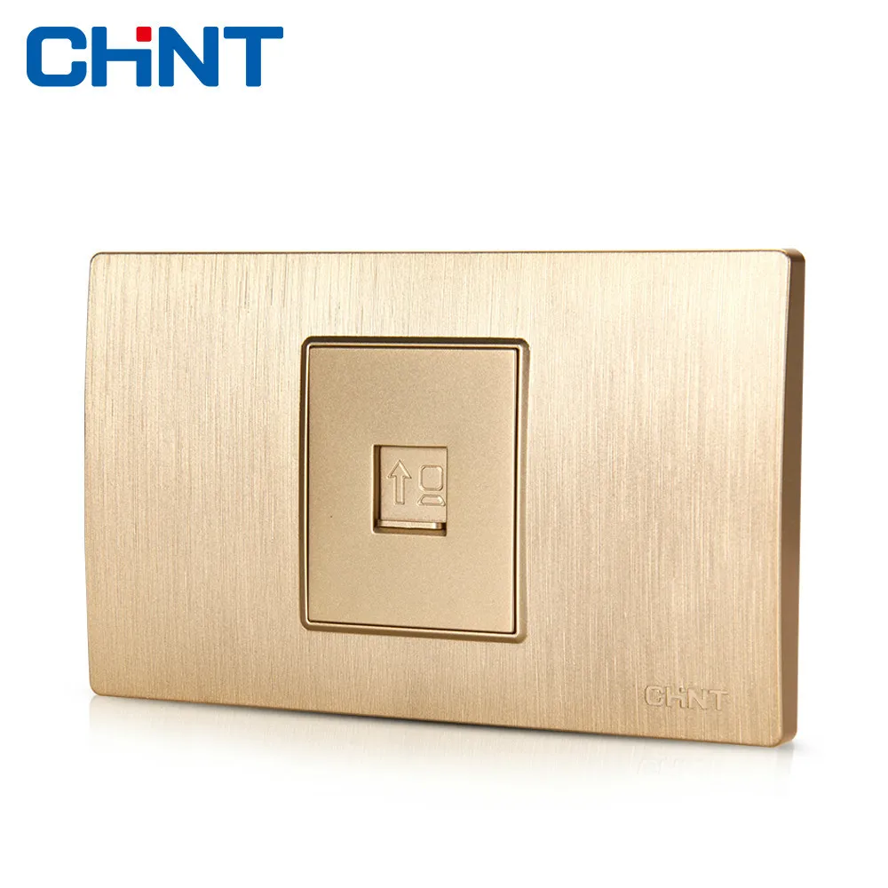 

CHINT Electric Network Socket 118 Type Switch Drawing Gold Within Block Steel Frame NEW5D A Computer Socket