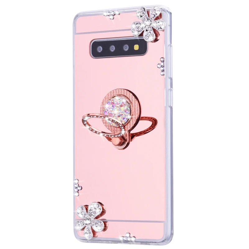 Зеркальный Чехол-держатель для Samsung Galaxy Note 9 8 5 S10 S10e S8 S9 Plus J4 J6 A9 A7 A6 J8 J2 Pro 2018 M10 M20 |