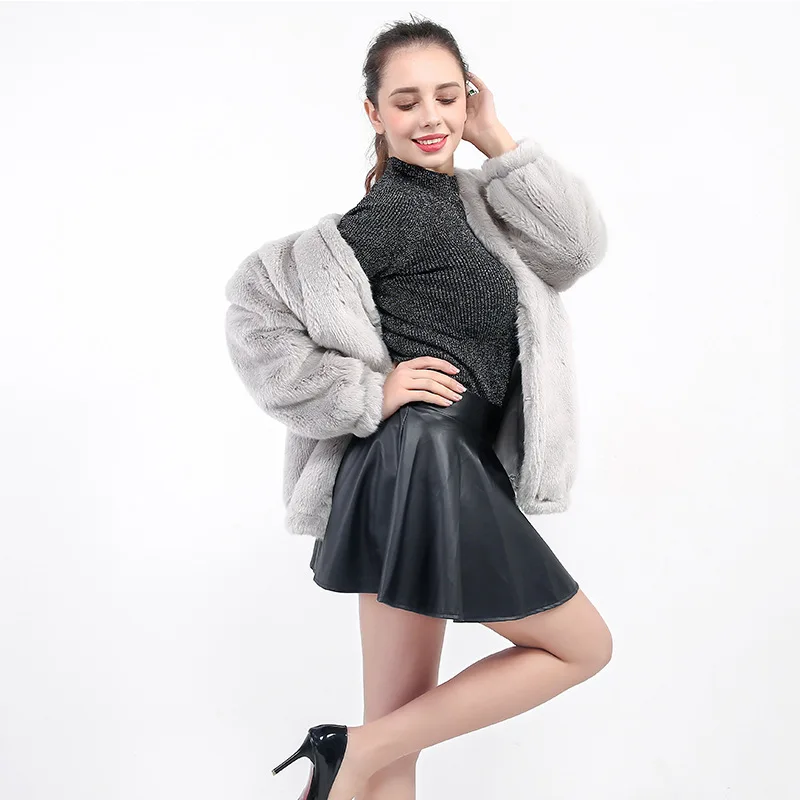 TUHAO Winter Women Cardigan Faux Fur Coat Office Ladies Casual Oversize Long Sleeve Plus Size 4XL Overcoat LQ285 | Женская одежда