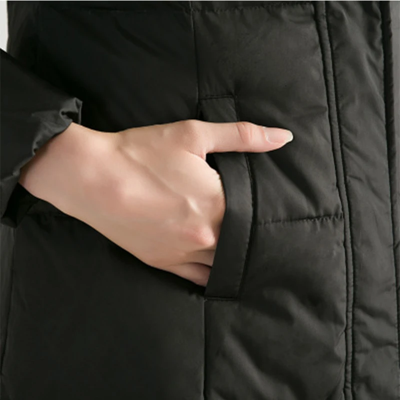 Ilishop женские пуховики брендов длинные натуральный мех воротник парки Большие