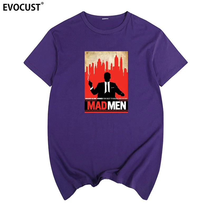 Mad Men TV Show Inspired Poster Don Draper Summer print T-shirt Cotton T shirt New women TEE | Мужская одежда