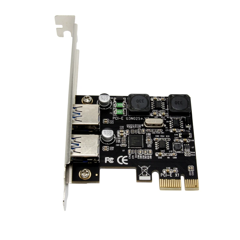 Карта расширения PCI E USB 3 0 внешний 2 порта USB3.0 PCIe карта с модулями питания NEC Chip для