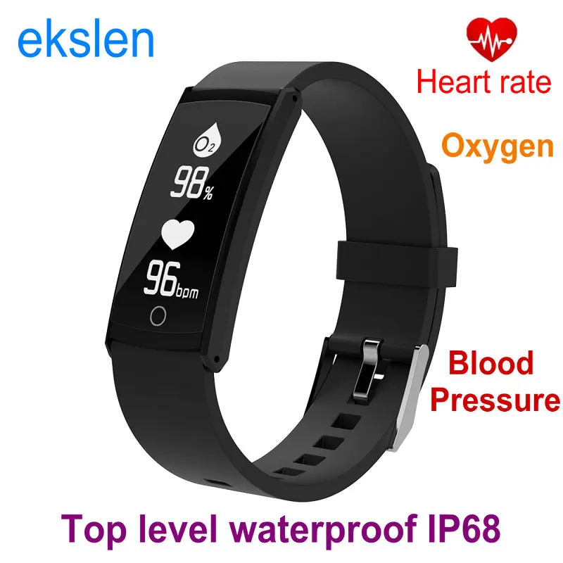 Смарт-браслет ekslen S6 IP68 водонепроницаемый 0 96 дюйма монитор кровяного давления