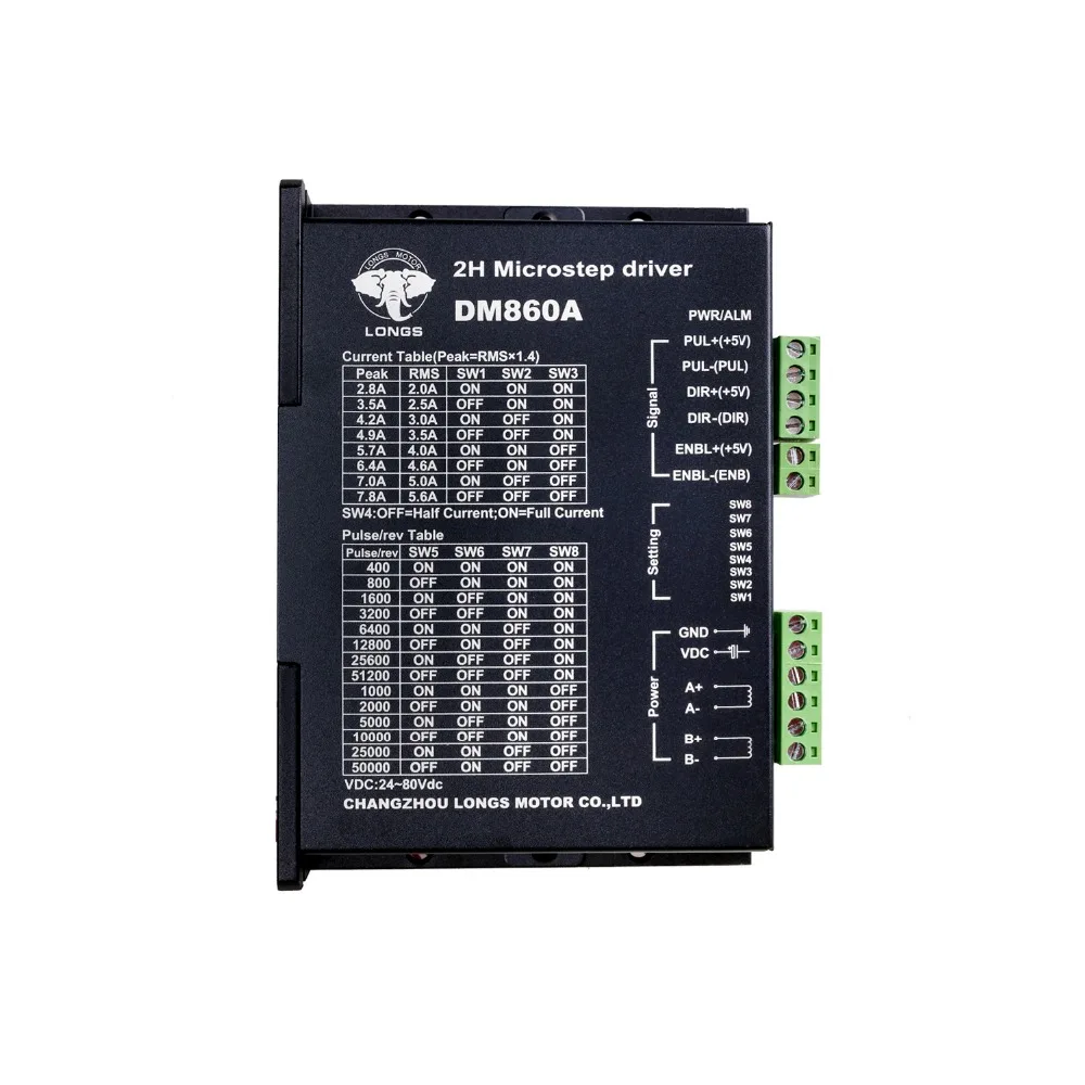 Шаговый двигатель Nema34 1232ozin 34HS1456 5.6A и DM860A драйвер с высоким крутящим моментом