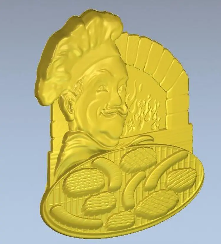 

3d model relief for cnc in STL file format cook