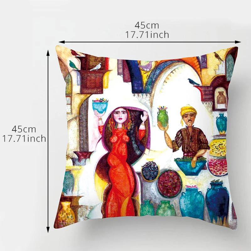 2 шт./компл. плюшевая средняя Восточная подушка для девочки чехол дома офиса