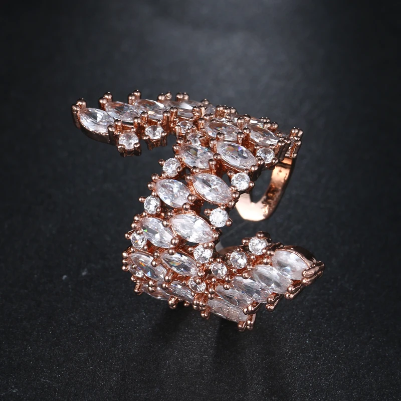 Новинка женское регулируемое кольцо EMMAYA AAA белый фианит модное обручальное