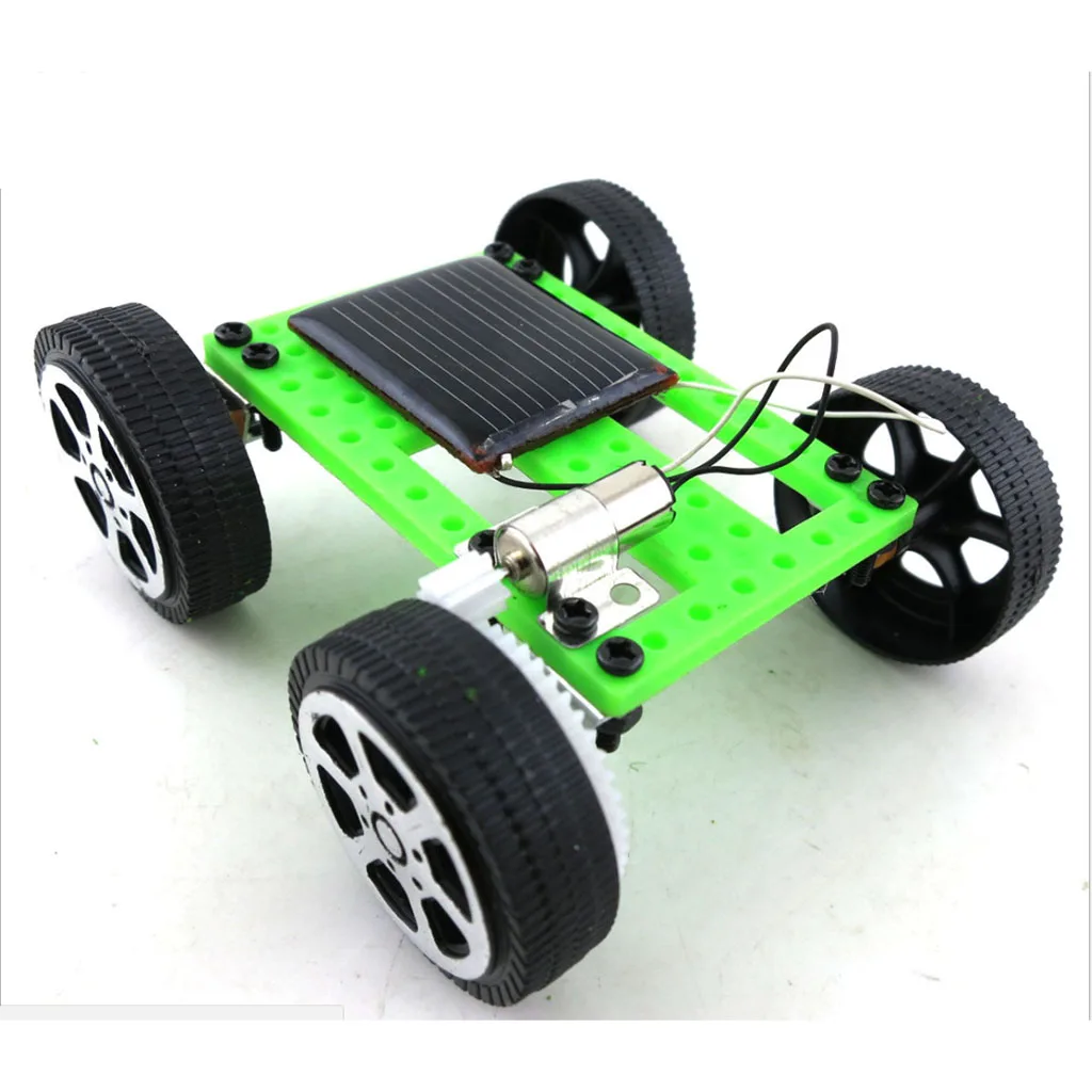

DIY Mini Solar Powered Car Model Kits Children Kids Educational Gadget Gift
