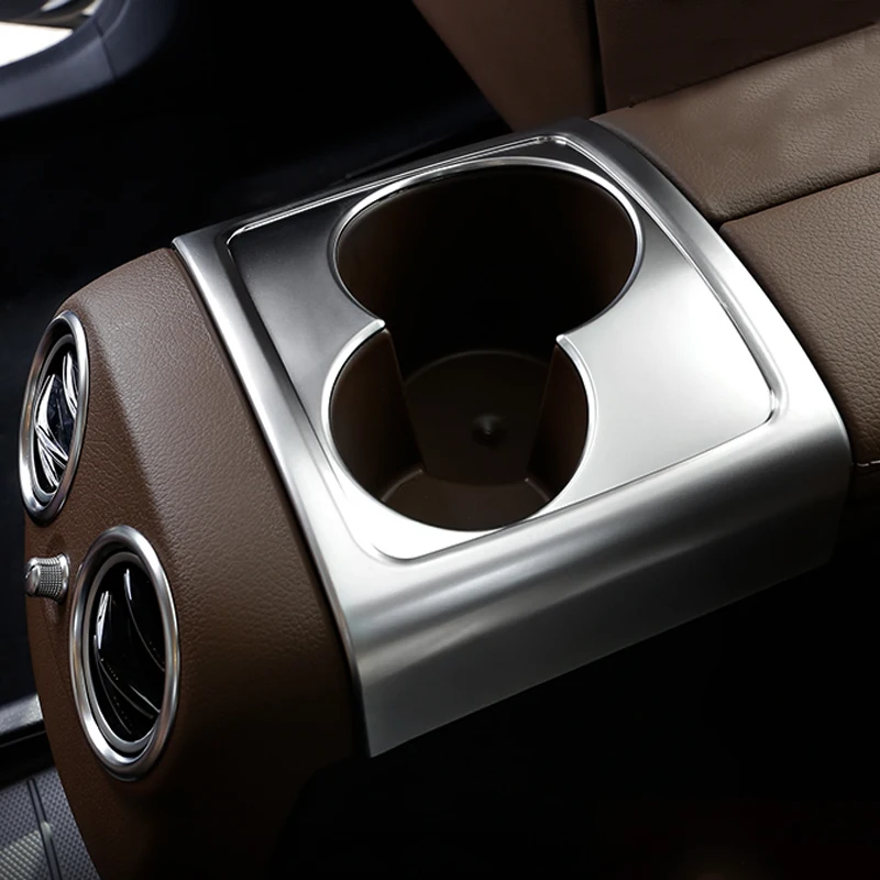 

Car AccessoriesABS Rear Water Cup Holder Cover Trim Stickers For Mercedes Benz E Class W213 2016-2017