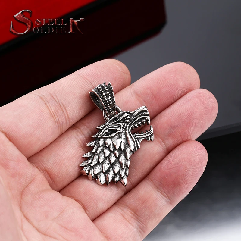 Мужская подвеска из нержавеющей стали с изображением волка|mens stainless steel pendants|stainless