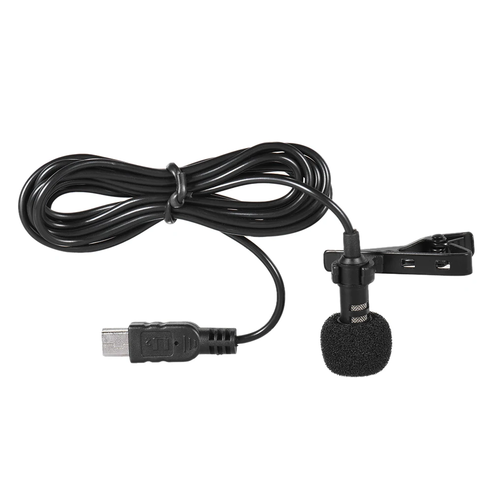 Профессиональный внешний мини USB микрофон всенаправленный с зажимом для