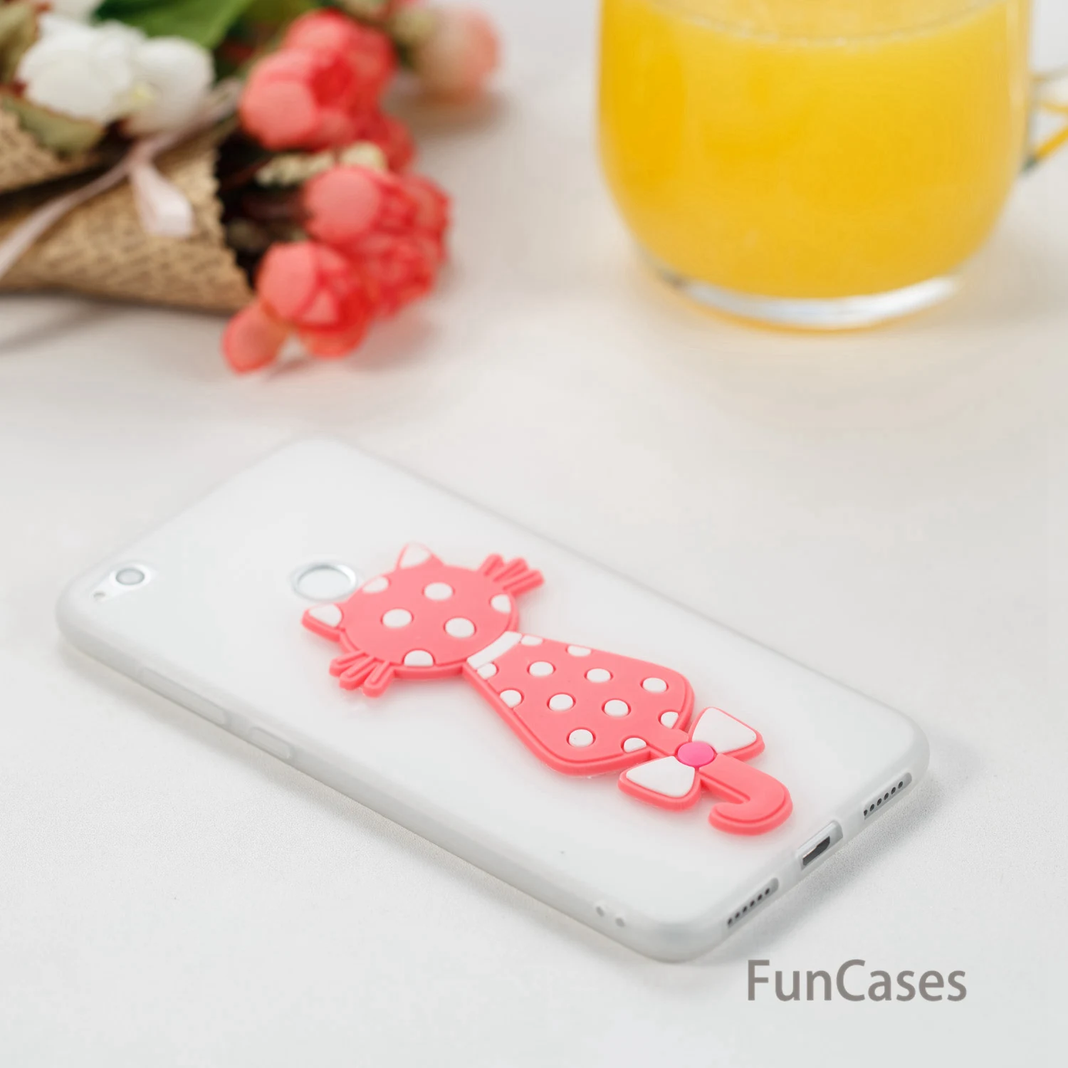 Резиновый чехол с кошкой для Ajax Huawei P8 Lite 2017 Мягкая силиконовая задняя крышка