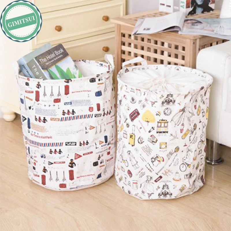 Складной хлопок белье стирки одежды корзина для белья сортировщик мешок