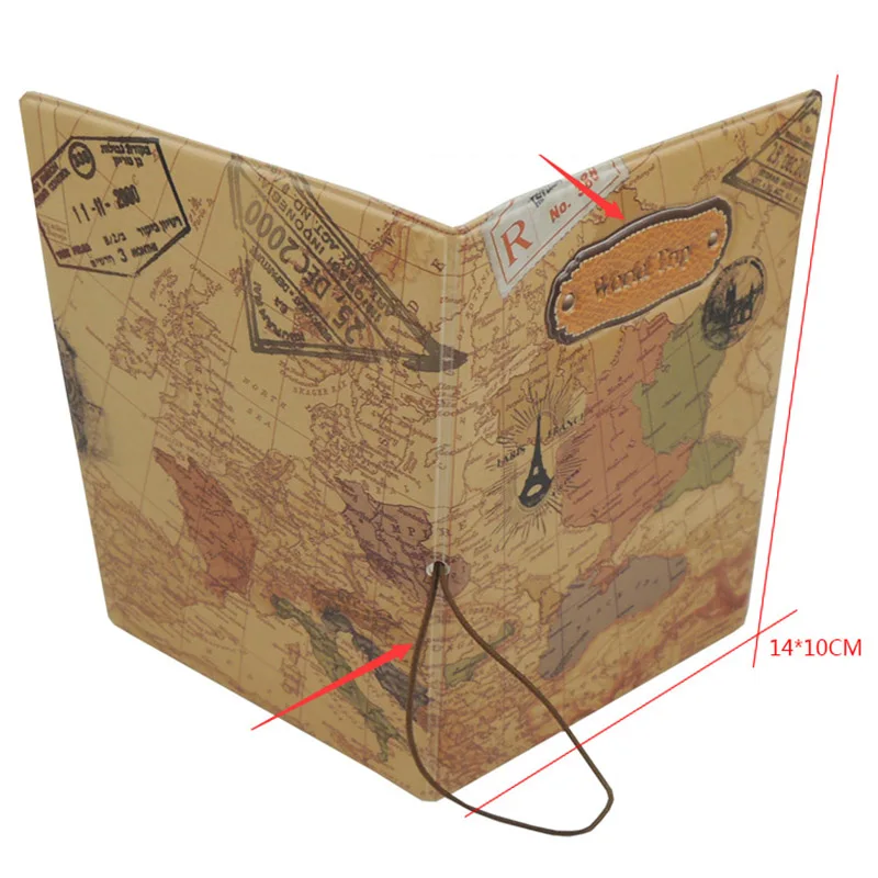Travel Passport Covers for Men Women World Trip Map PVC Leather ID Card Bag Russia holder pink usa Wallets | Багаж и сумки