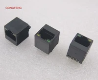 gongfeng 200pc new rj45 connector plastic 5224 vertical lamp female line network socket special wholesale shipping to russia