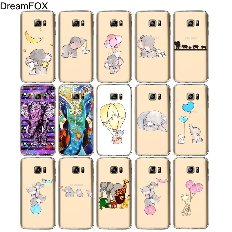 DREAMFOX L572 милый слон Мягкий ТПУ силиконовый чехол для samsung Galaxy Note S 6 7 8 9 10 10e 11 11e Lite Edge