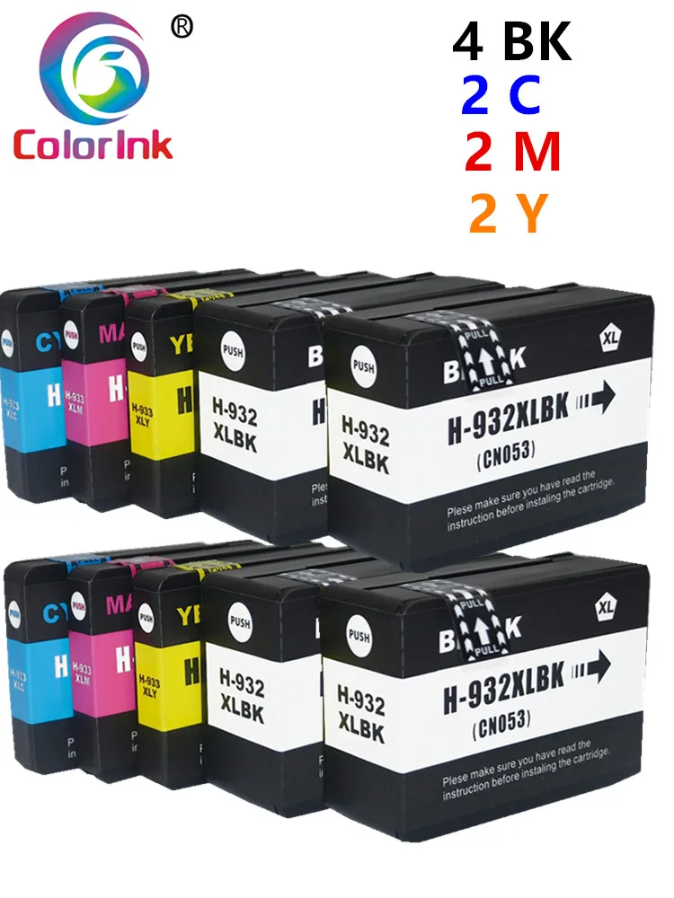 10PK 10PK 932 933 чернильный картридж для hp 932 XL 933 XL для hp Officejet 6100 6600 6700 7110 7610 7612 7510 7512 картридж с чернилами для принтера - Цвет: 10PK