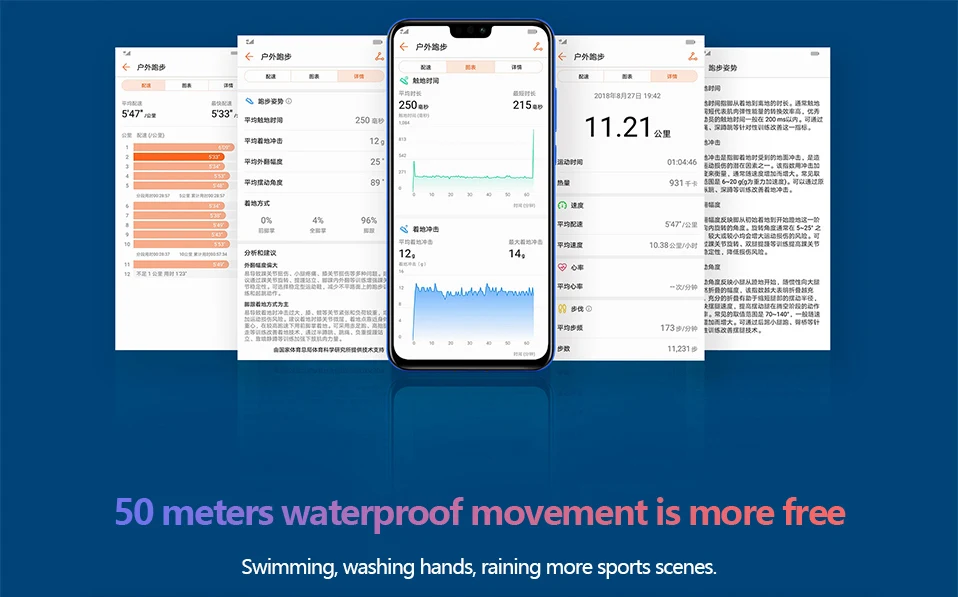 Умный Браслет huawei Honor Band 4 для бега, трекер, умный плавательный водонепроницаемый Bluetooth фитнес-трекер, монитор сна