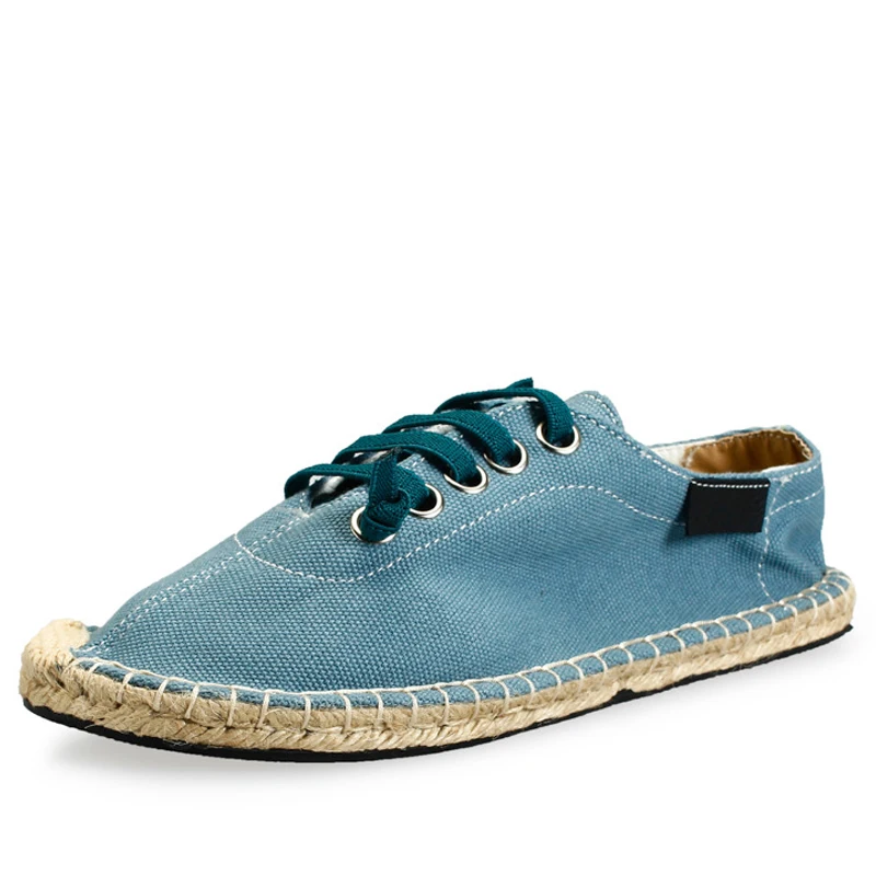 Кеды мужские со шнуровкой повседневные холщовые эспадрильи Специальный носок