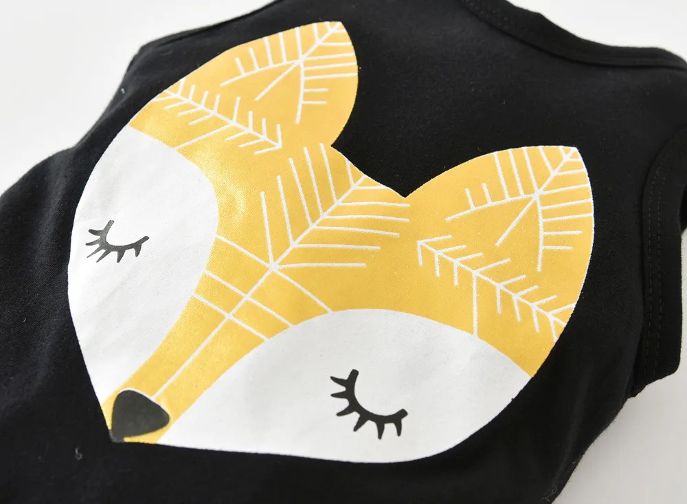 Летний стиль 2020 детский слитный комбинезон без рукавов с мультяшным принтом для