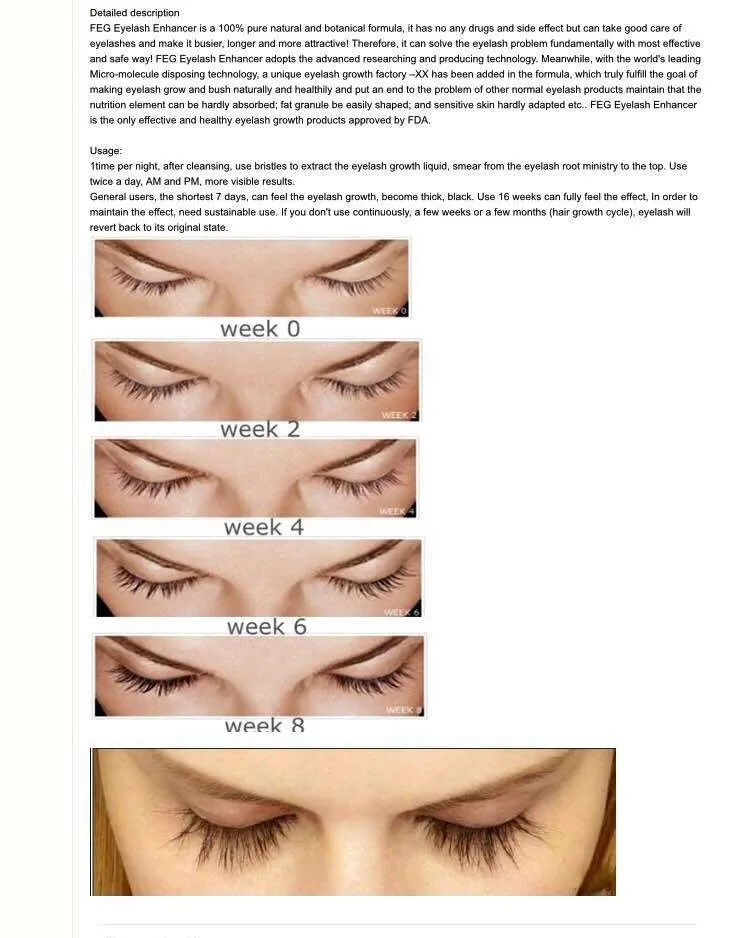Комплект из 2 частей ФЭУ ресниц Enhancer расти брови повышение жидкости для бровей