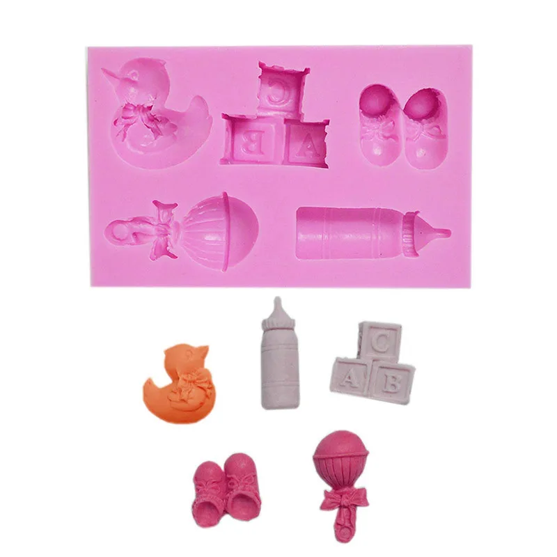 1 шт. силиконовая форма в виде бутылки для детской обуви|Формы тортов| |