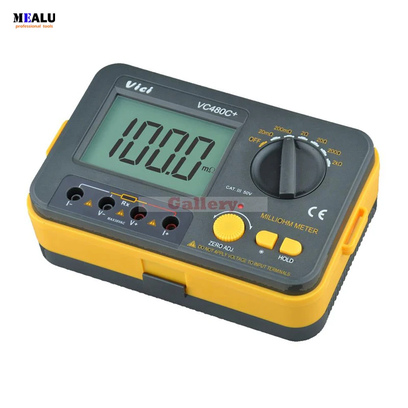 Vici VICHY VC480C + 3 1/2 цифровой измеритель сопротивления Milli ohm тест на сопротивление 4