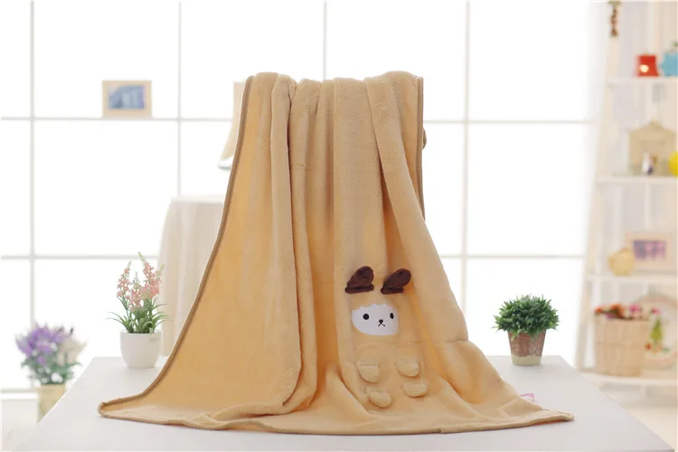 Милое животное кошка панда кролик мультфильм мягкий коралловый флис портативное