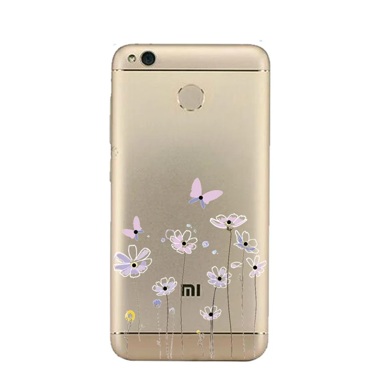 Мягкий прозрачный чехол для телефона из ТПУ с грибами xiaomi redmi 4x 4a note5a note4x 5S mi6 note3
