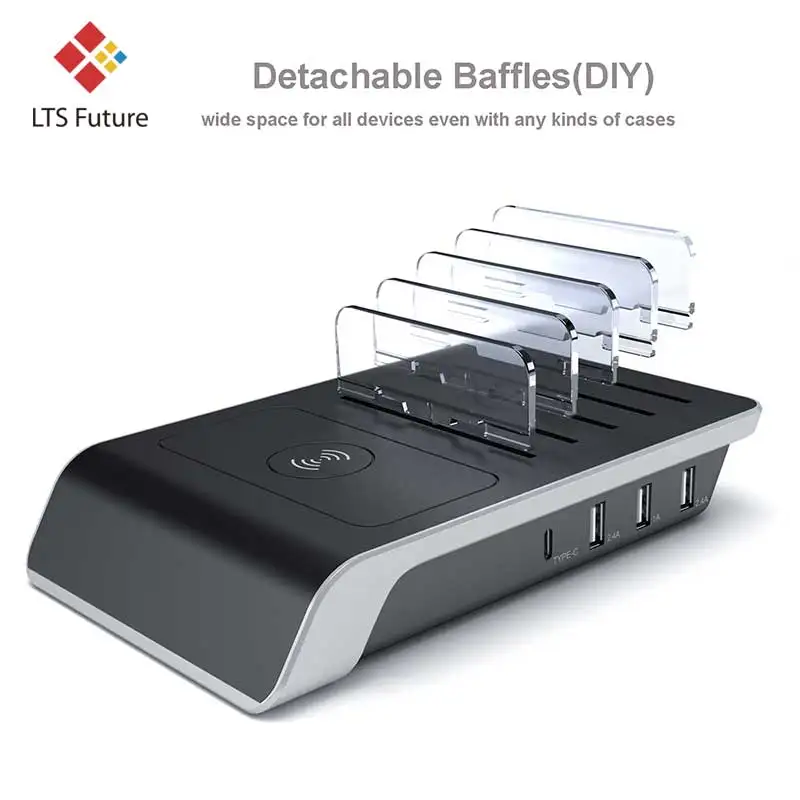 Мульти USB порт для зарядки док-станции 10W панель беспроводного зарядного