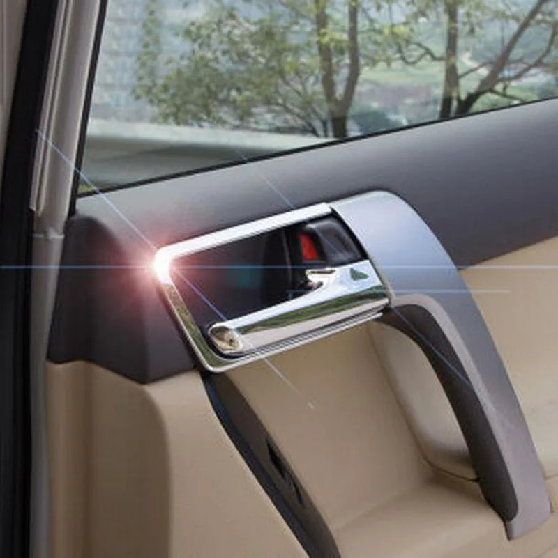 Хромированная Автомобильная накладка на внутреннюю дверную ручку для Toyota Land Cruiser