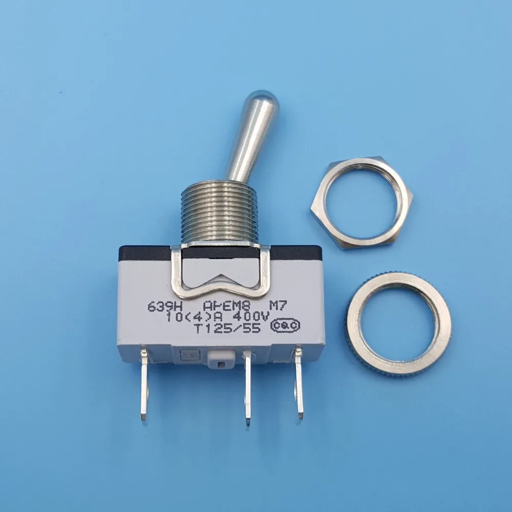 APEM 639H/2 12mm Metal Lever 3Pin ON-OFF-ON Maintained 3Position SPDT Toggle Switch | Обустройство дома