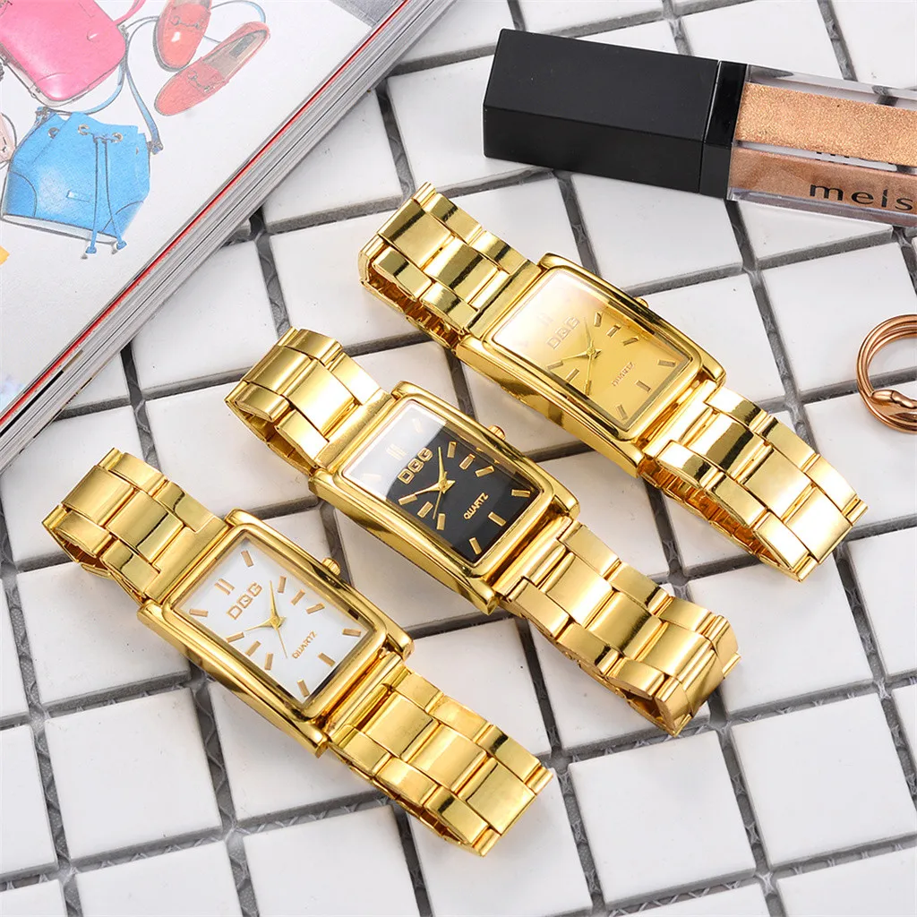 Relogio masculino модные роскошные часы с кристаллами из нержавеющей стали прямоугольные Мужские кварцевые наручные часы браслет reloj hombre часы