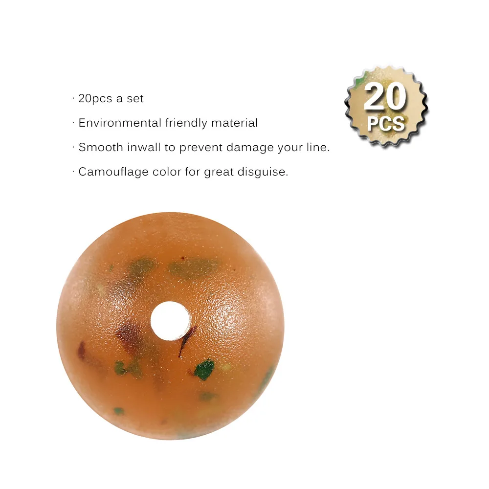 20 шт./лот рыболовные бусины из полиэтилена круглые для приманки ловли карпа