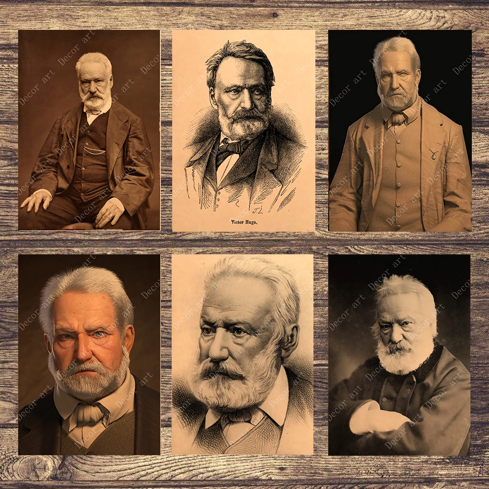 Франция Victor Hugo холст живопись винтажные настенные картины крафт постеры с