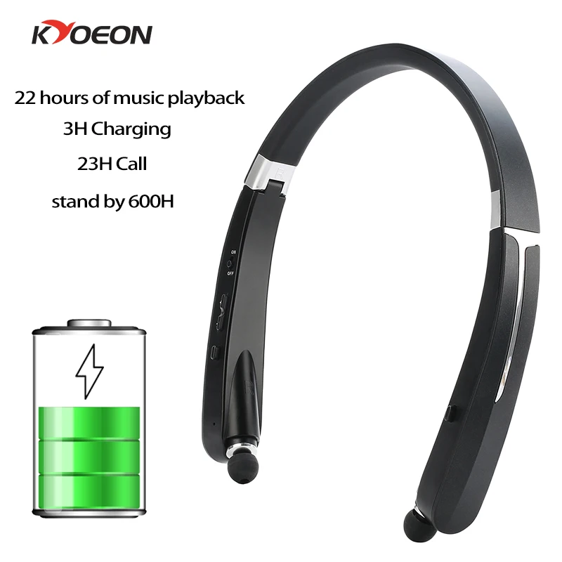 Беспроводной гарнитура Bluetooth складной и длительным временем ожидания бег