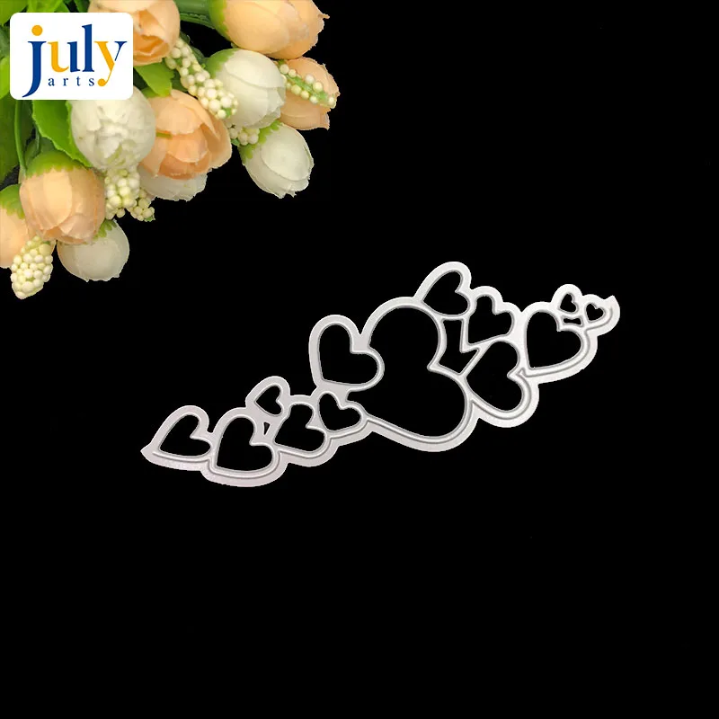 Julyarts трафарет с рамкой в форме сердца для самостоятельного скрапбукинга