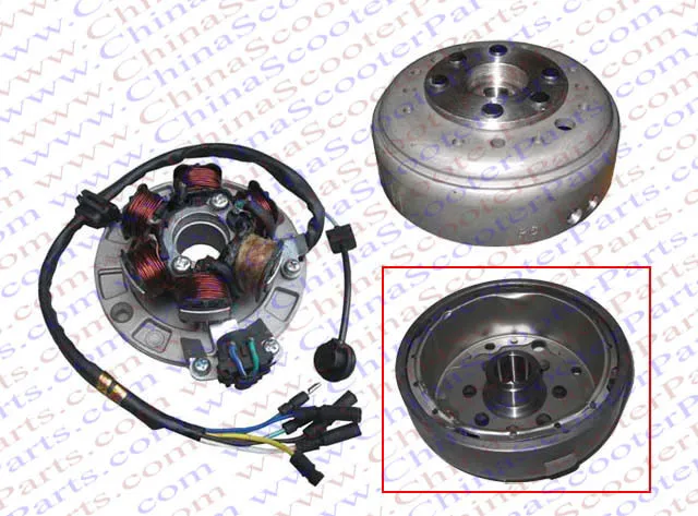 Магнитный статор 6 полюсная катушка проволочный маховик ротор комплект Lifan 1P55FMJ