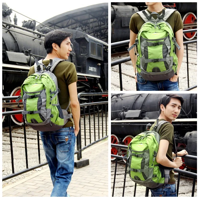

Hot Outdoor Camping Hiking Backpack Sports Bag Outdoor Travel Backpack Mountain Climbing 40L Molle Sport Bag Climbing Rucksack