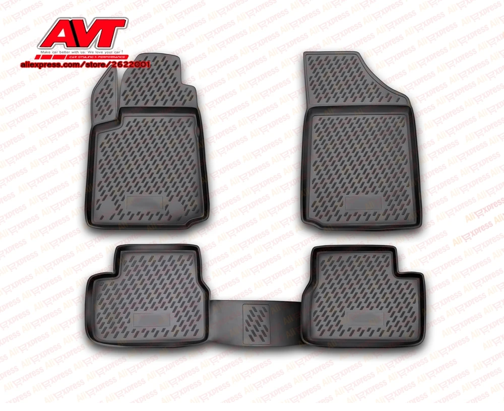 Коврики для Citroen C3 2002 2009 4 шт. резиновые коврики Нескользящие аксессуары интерьера