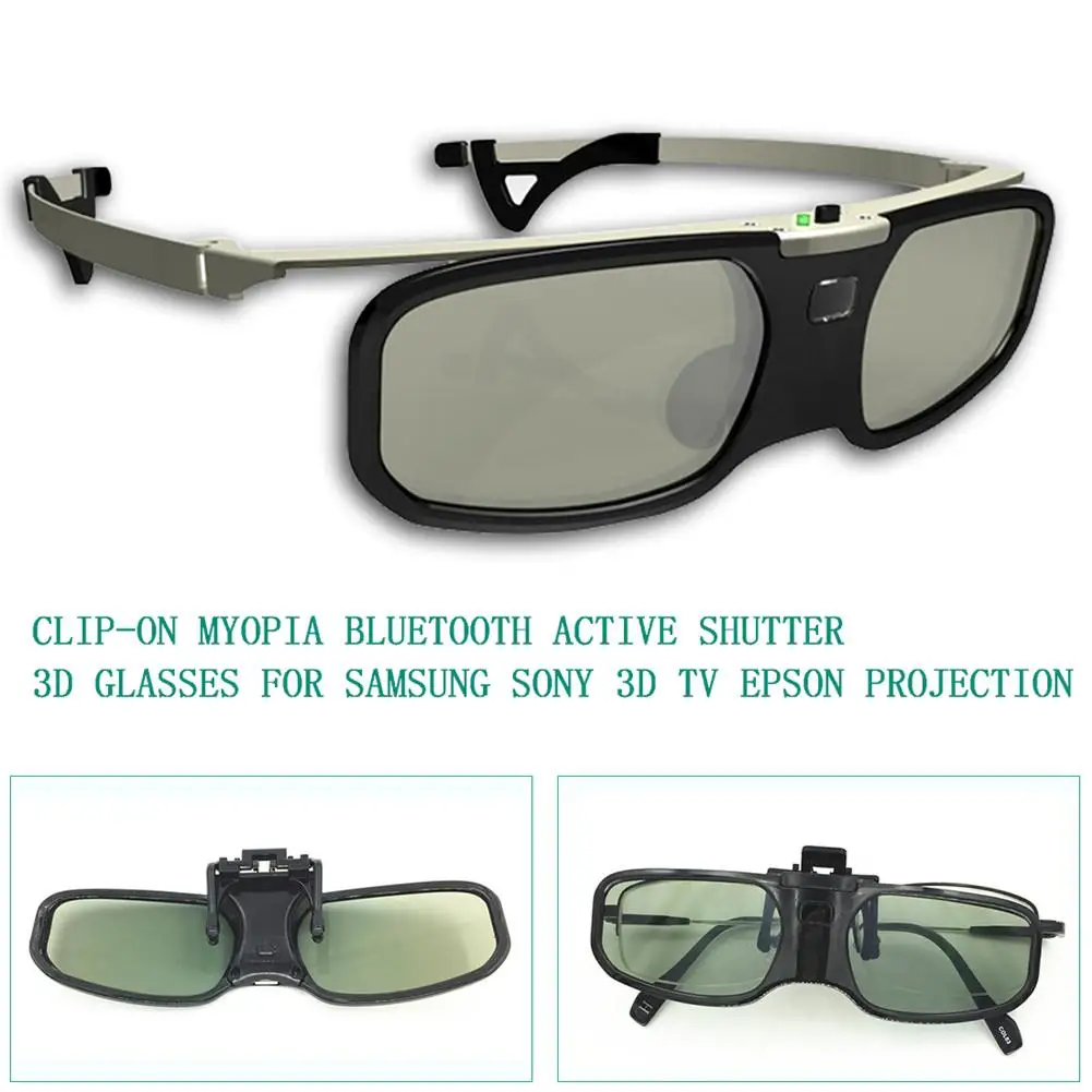 Новый клип на близорукость Bluetooth Активный затвор 3D очки для samsung sony tv EPSON проекция