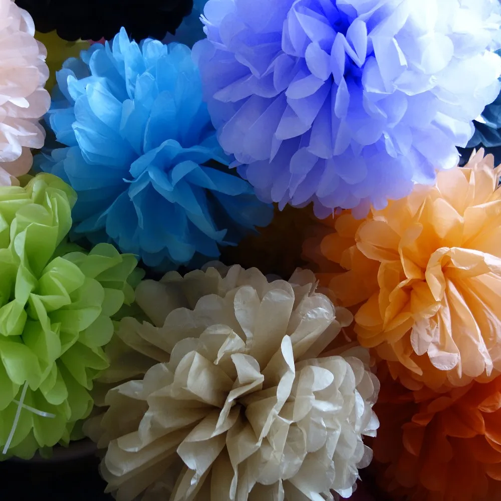 3 размера (20 см 25 35 см) 12 шт. тканевая бумага Pom Poms Свадебная вечеринка домашний