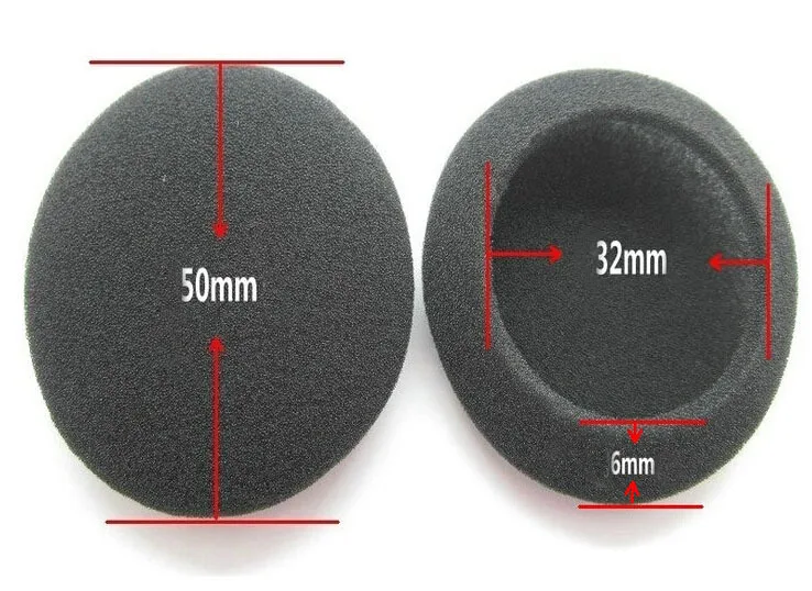 2 шт./пара 5 см пены амбушюры для наушников PC130 PC131 PX80 PX100 H500 утепленная большой